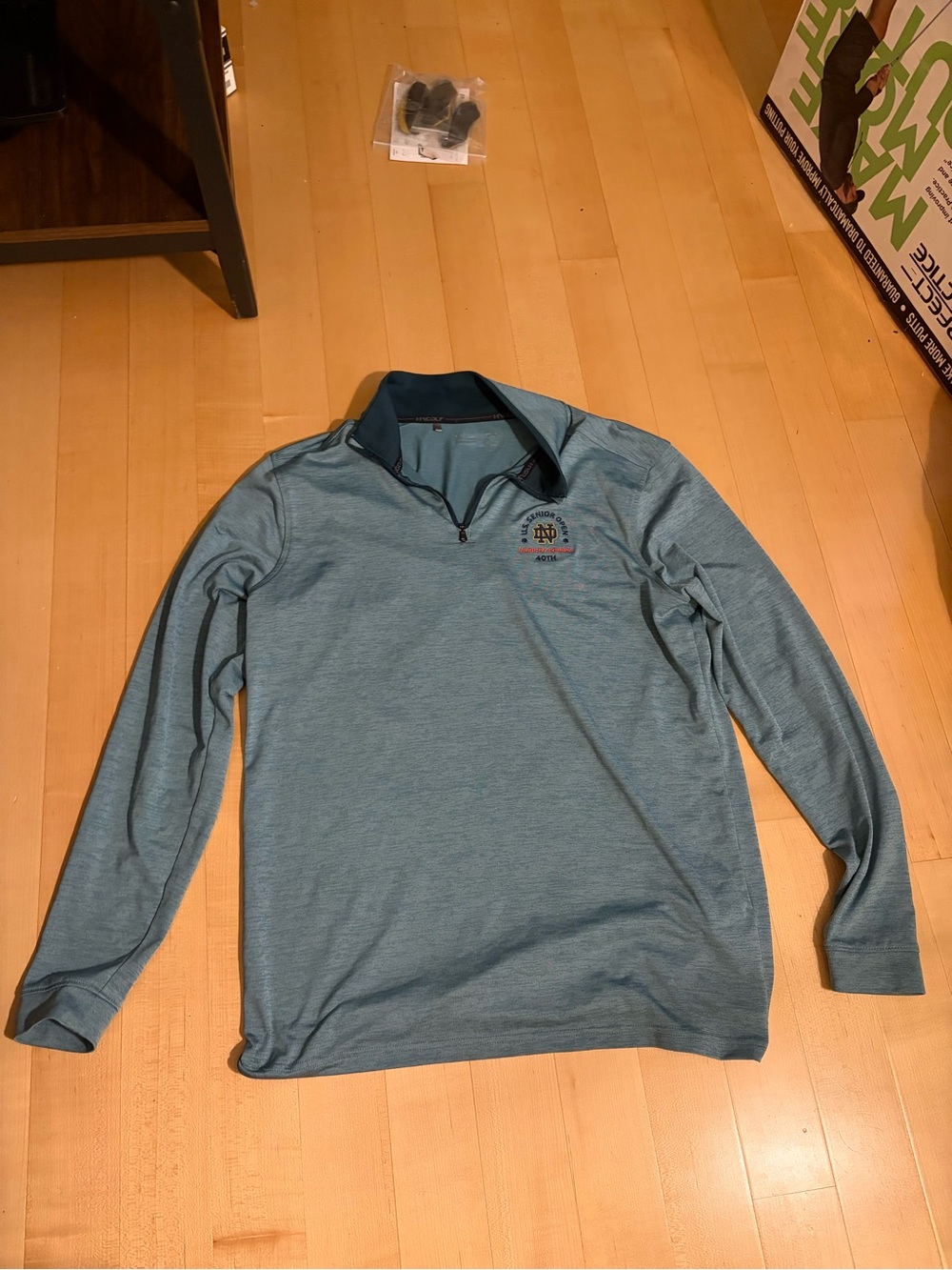 Notre Dame Warren Course Under Armour Heather Teal Quarter-Zip Pullover